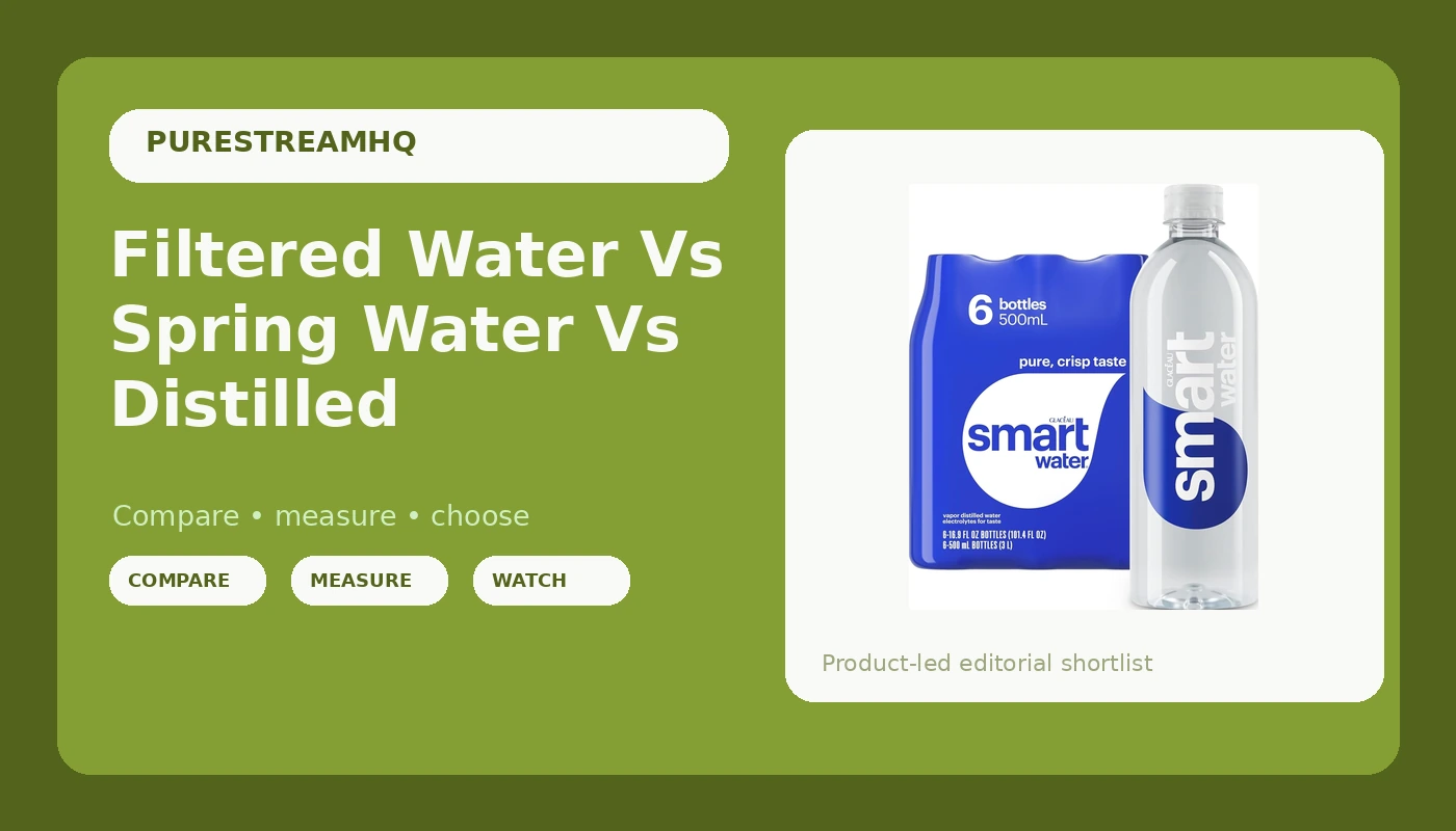 Filtered Water Vs Spring Water Vs Distilled - PureStream review with measurements and honest opinion