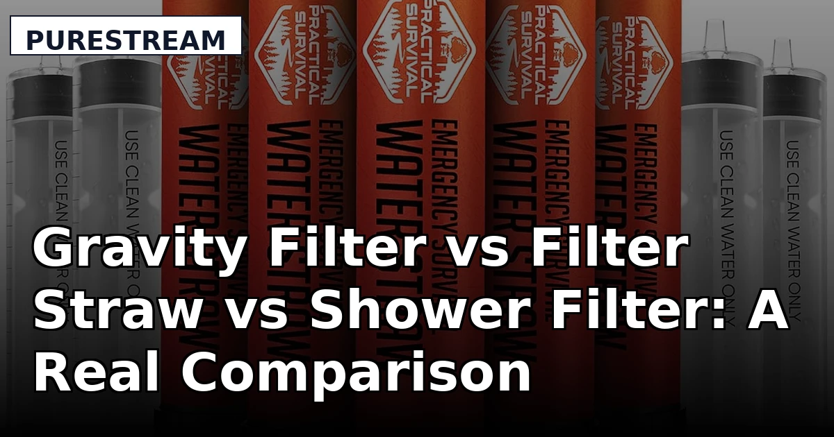 Gravity Filter vs Filter Straw vs Shower Filter: A Real Comparison
