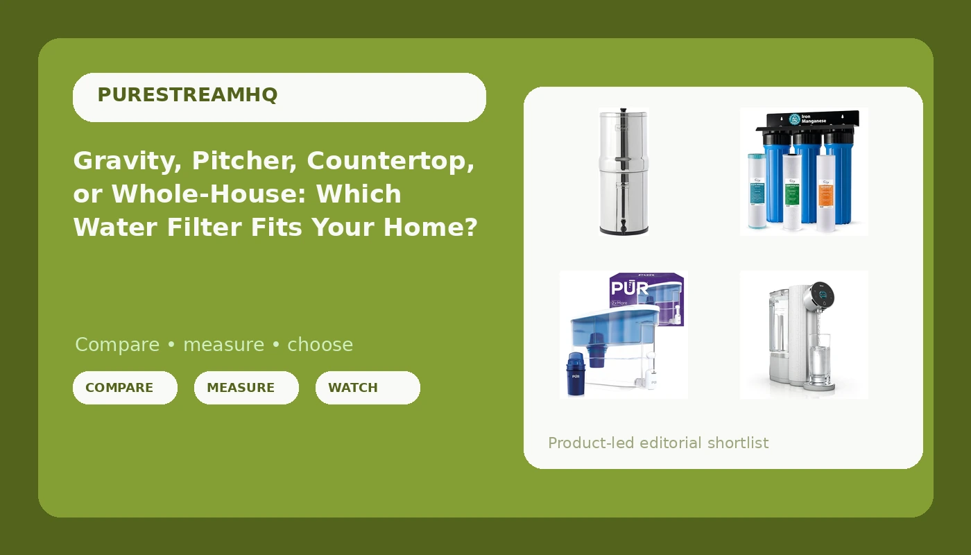 Gravity, Pitcher, Countertop, or Whole-House: Which Water Filter Fits Your Home?