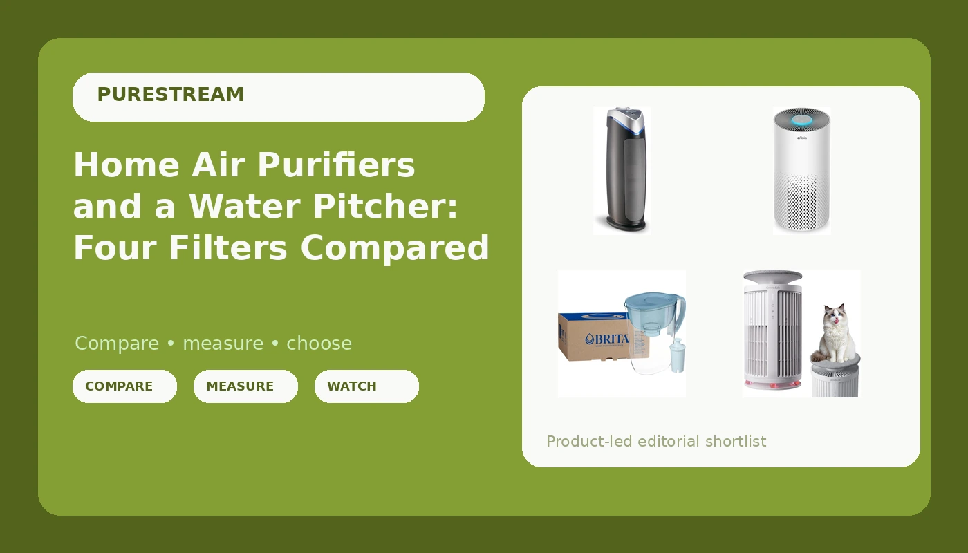 Home Air Purifiers and a Water Pitcher: Four Filters Compared