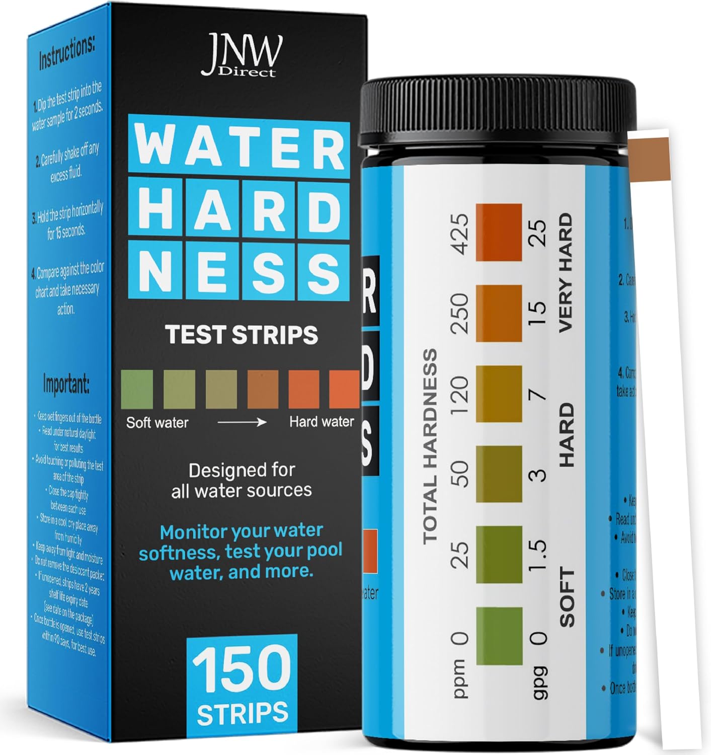 Water Hardness Test Strips 150 Strips (B07B31M49N)