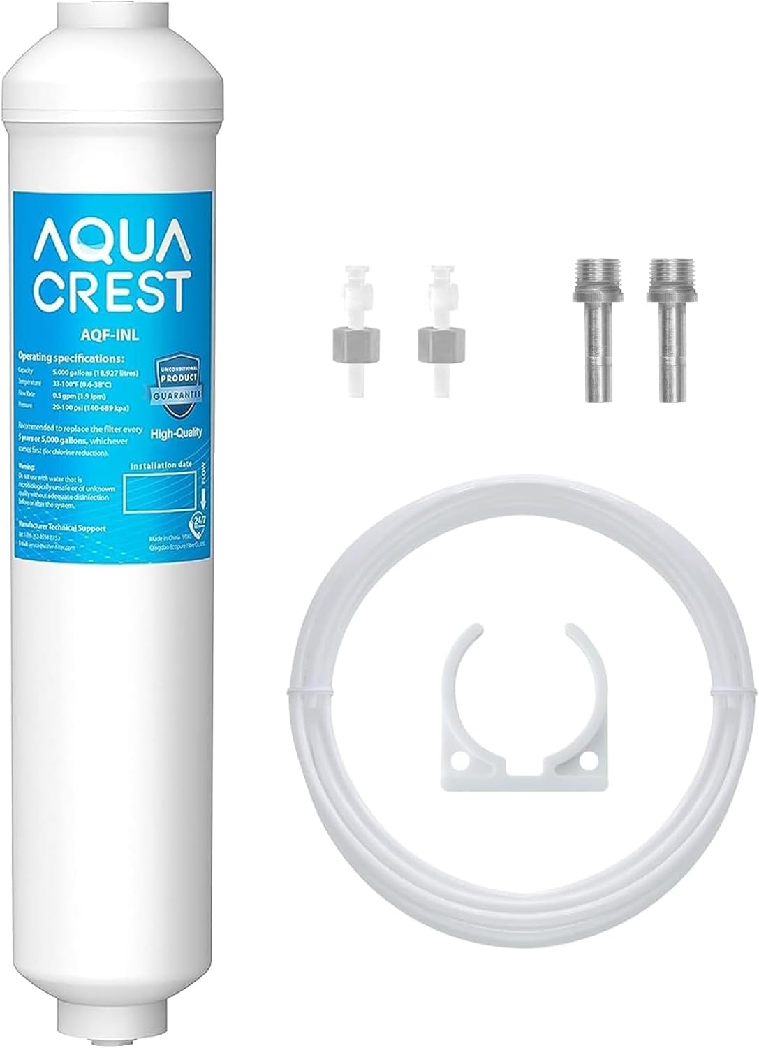 AQUA CREST Inline Filter (B07Y9S7L29)