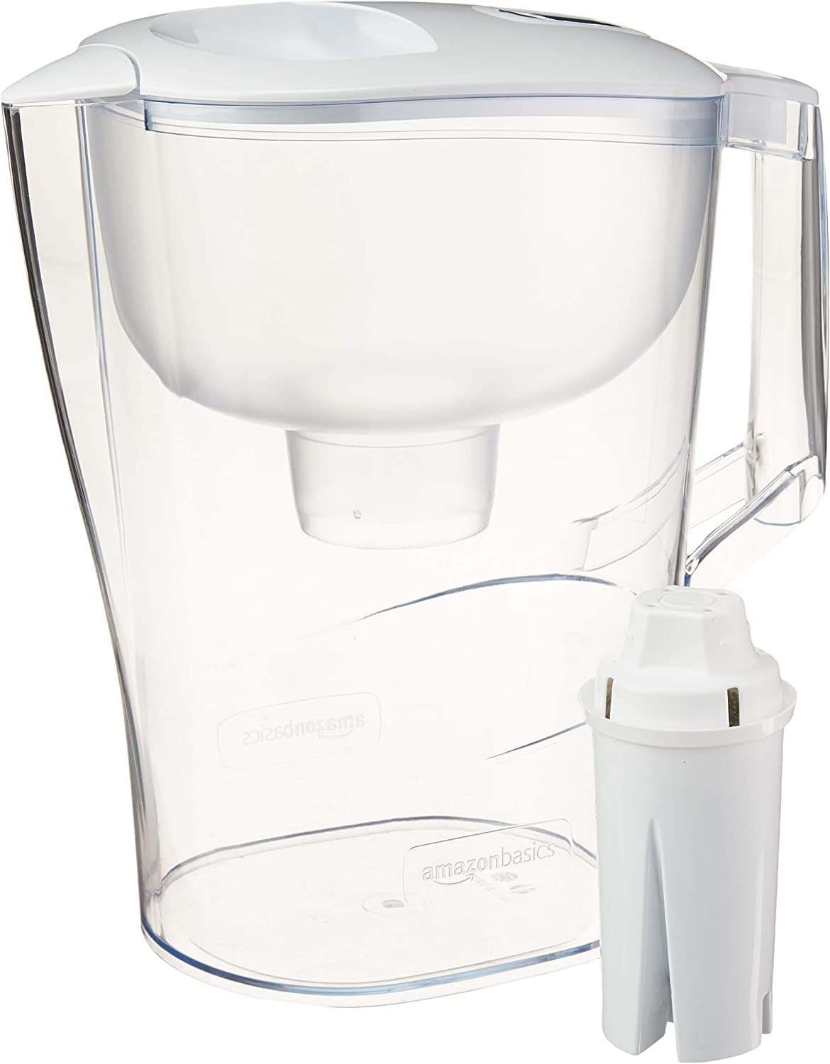Amazon Basics 10-Cup Water Filter Pitcher Compatible with Brita Filters