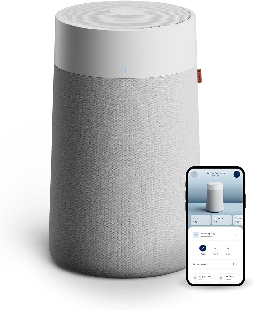 BLUEAIR Air Purifiers for Home up to 2,107 Ft², Blue 311i Max | WiFi, Auto Mode, Quiet 23dB HEPASilent Filtration, AHAM Verified, Washable Pre-Filter, Captures Pet Hair Allergens Dust Smoke