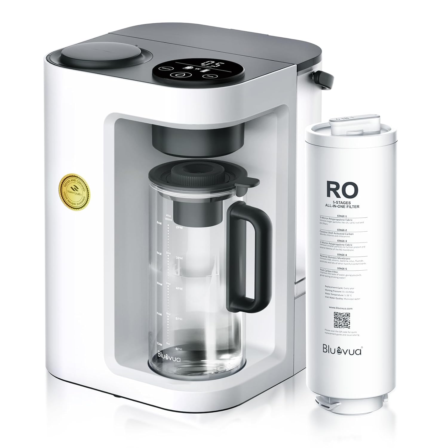 Bluevua RO100ROPOT-Lite Countertop Reverse Osmosis Water Filter