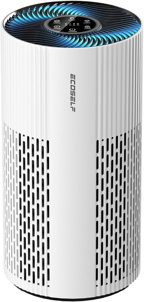 Air Purifiers for Home Large Room Up to 1500 Ft², True HEPA Filter, HAP604, 20dB Sleep Mode, 360° Air Intake & Outlet, Night Light, Timer Settings, White