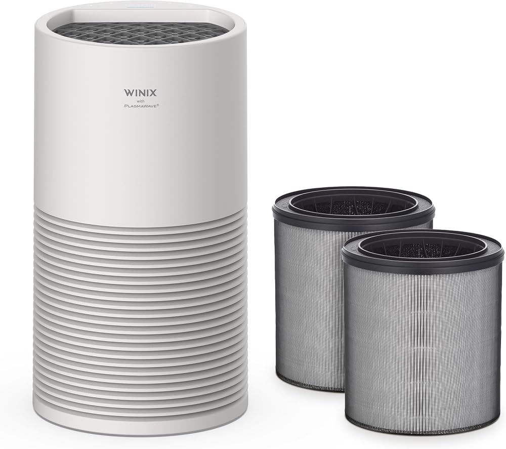 WINIX AT40 Air Purifier with 2 Years of Filters for Extra Large Room Up to 1968 Ft² in 1 Hr With Air Quality Monitor, True HEPA, Carbon Filter and Auto Mode, Captures Dander, Smoke, Dust